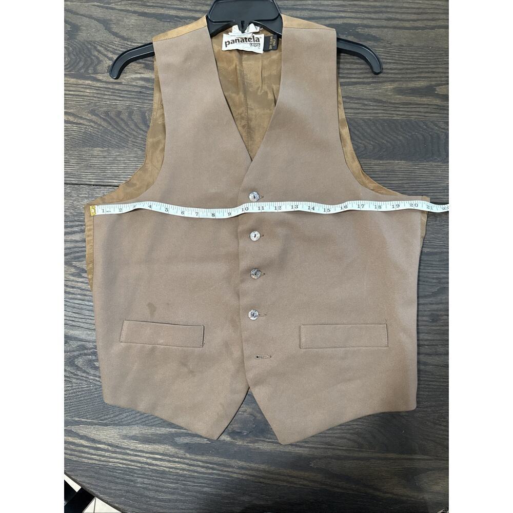 Vintage Panatela Levi's Brown Button Vest One Size Fits Most Steampunk Country - Picture 14 of 16